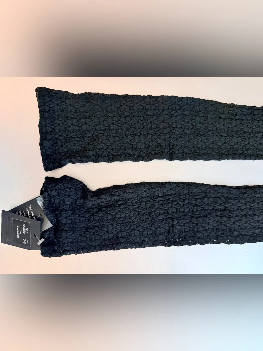 NWT Anna Sui Black Long Lace Opera Gloves